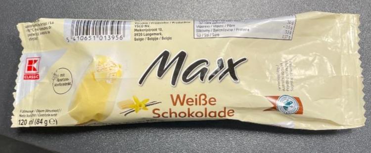 Фото - Морозиво зі смаком ванілі у білому шоколаді Max Weibe Schokolade K-Classic