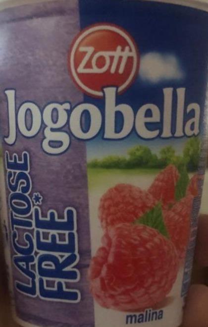 Фото - йогурт зі смаком малина Йогобела безлактозний Zott