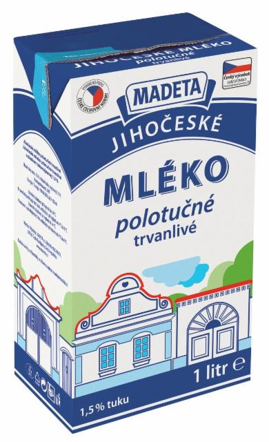 Фото - Південночеське довгожиттєве напівжирне молоко 1,5% Madeta