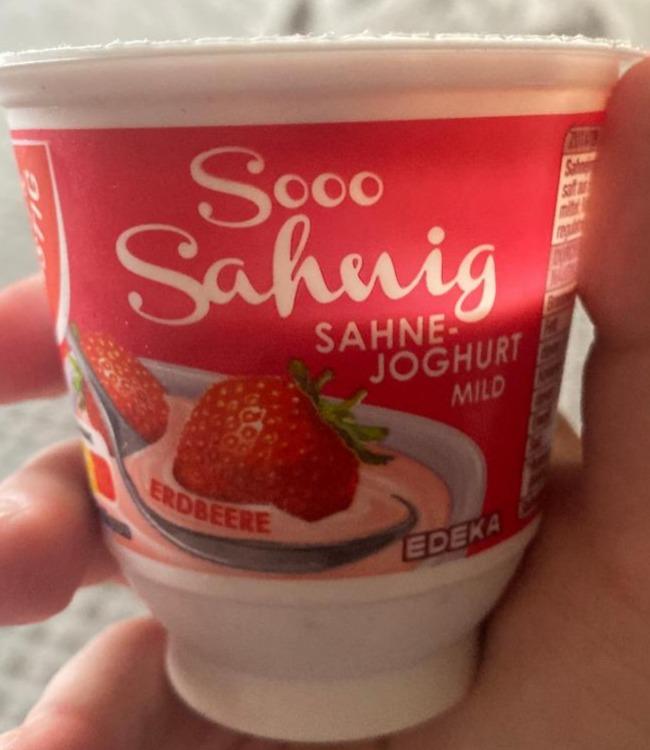 Фото - Soo sahuig sahne joghurt mild erdbeere Edeka