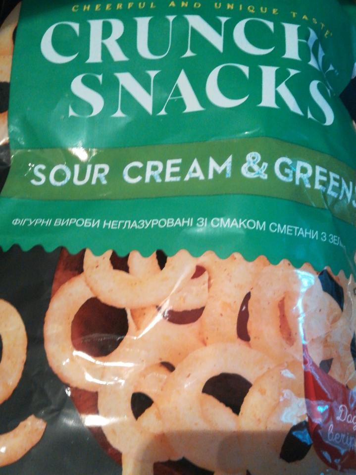 Фото - Crunchy snacks зі сметаною і зеленню Своя Лінія