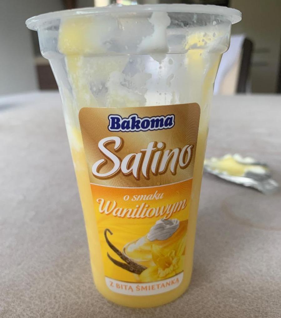 Фото - Десерт Satino зі збитими вершками зі смаком ванілі Bakoma