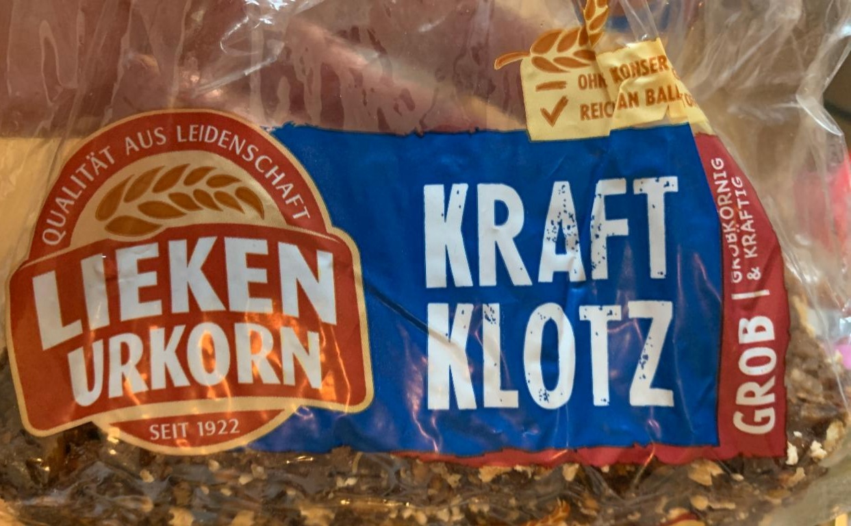 Фото - Хліб цільнозерновий Kraft Klotz Lieken Urkorn