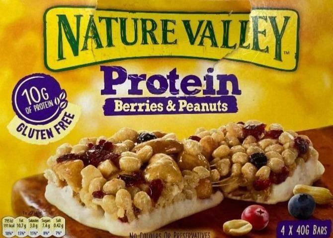 Фото - Батончик протеїновий Protein Berries & Peanuts Nature Valley
