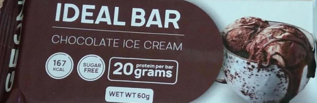 Фото - Батончик протеїновий без цукру зі смаком шоколадного морозива Ideál Bar Geon