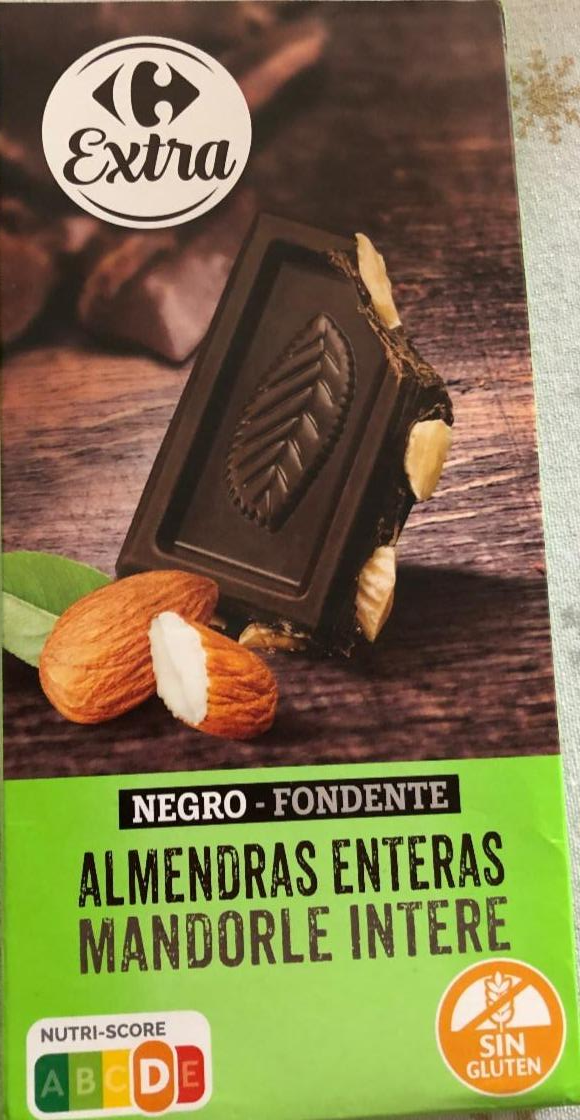 Фото - Чорний шоколад з мигдалем Negro-Fondente Carrefour