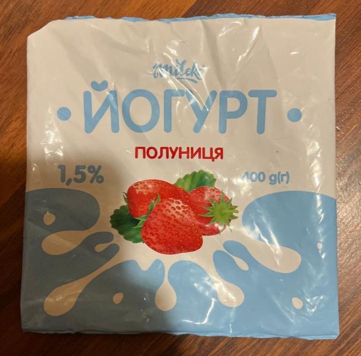 Фото - Йогурт 1.5% полуниця Mileko