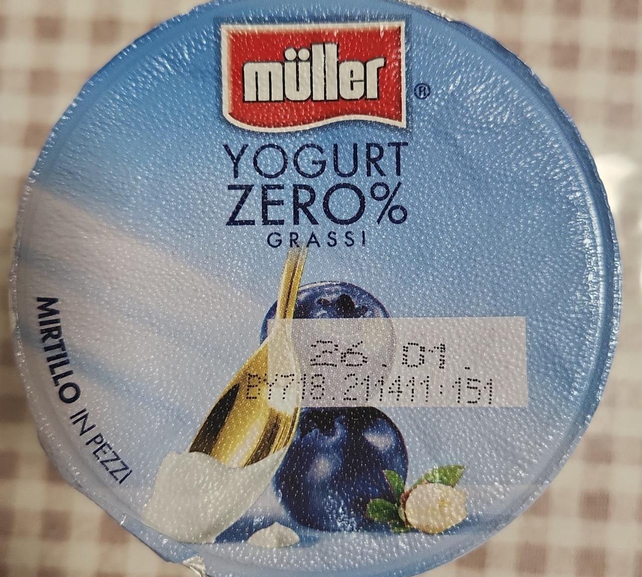 Фото - Yogurt zero grassi mirtillo in pezzi Müller