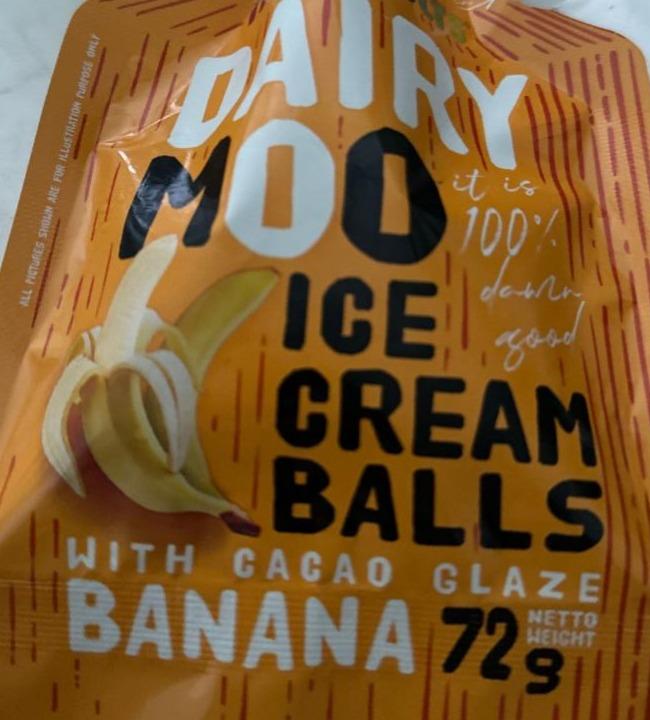 Фото - Кульки-морозиво з какао глазур'ю Banana Dairy Moo Mini Melts