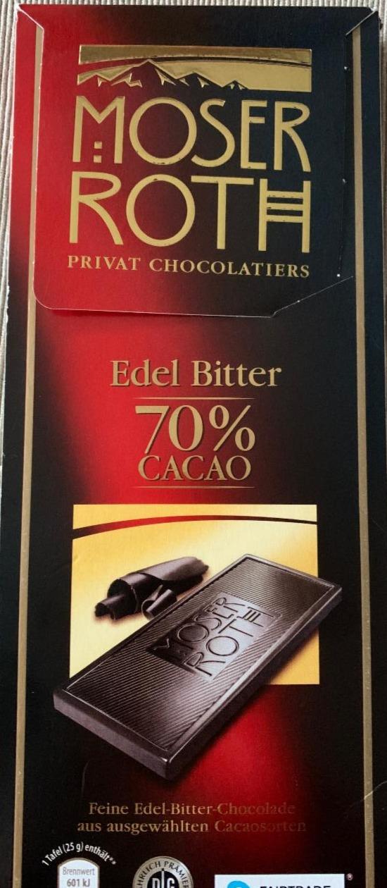 Фото - Шоколад чорний Edel Bitter 70% Moser Roth