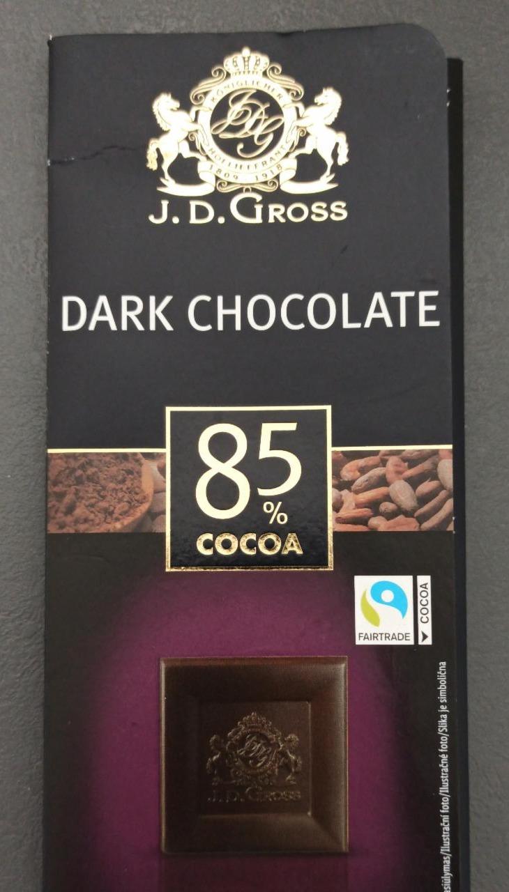 Фото - Шоколад чорний 85% Dark Chocolate J. D. Gross