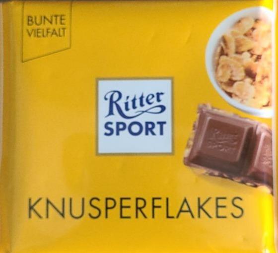 Фото - Шоколад молочний Knusperflakes з кукурудзяними пластівцями Ritter Sport