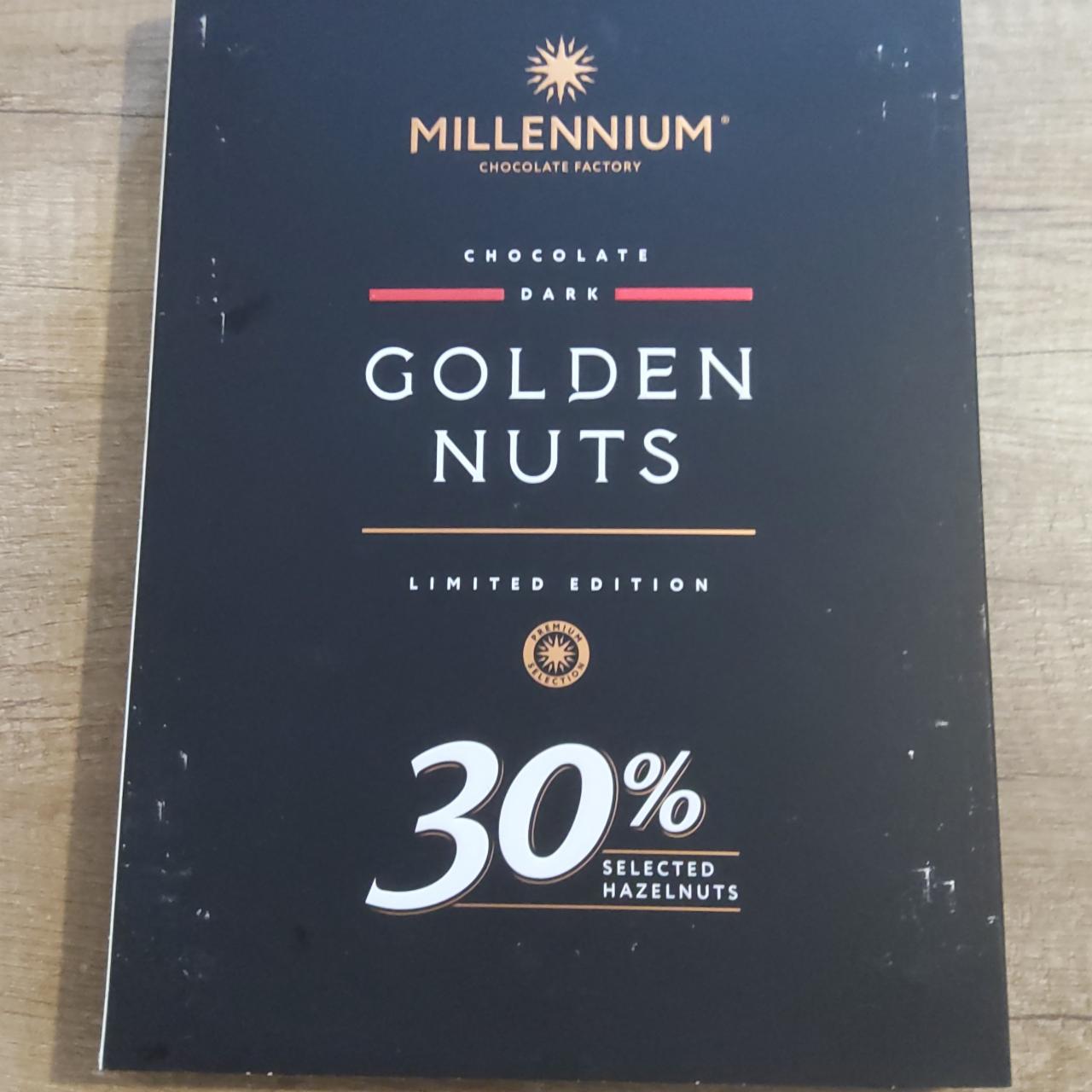 Фото - Шоколад чорний з цілим фундуком Golden Nuts Millennium