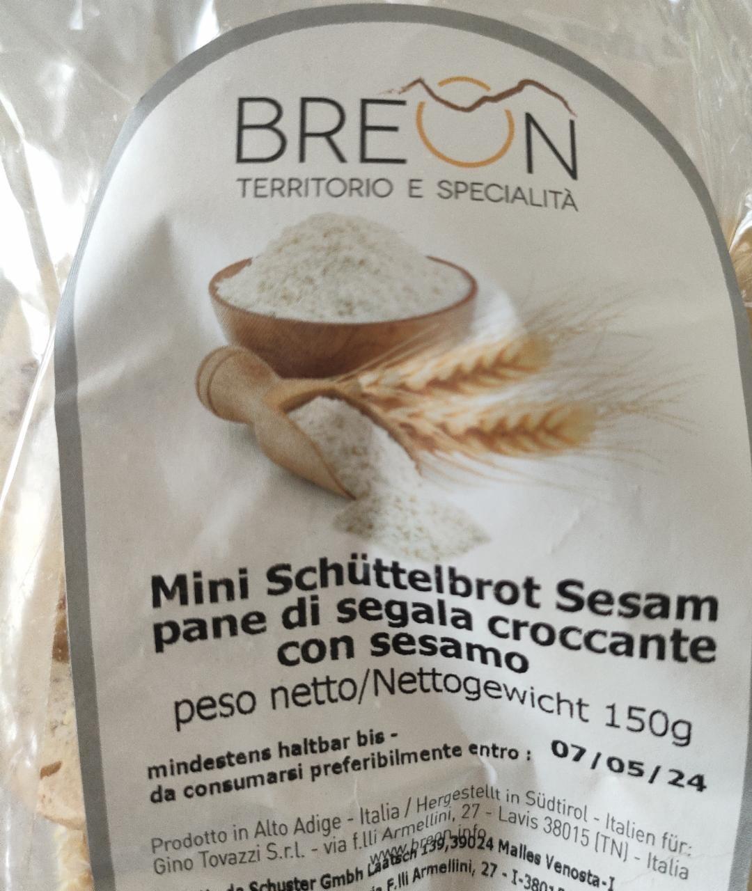 Фото - Mini schüttelbrot Sesam pane di segala croccante con sesamo Territorio e Specialità Breon