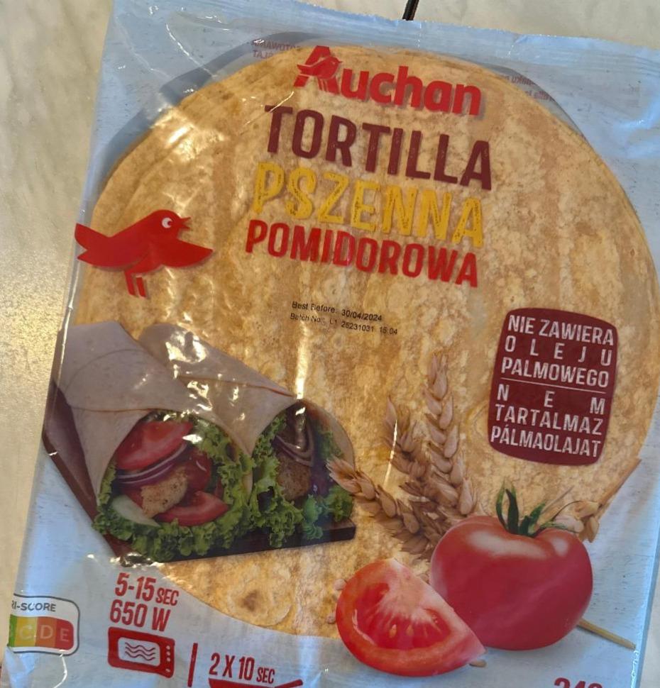 Фото - Tortilla pszenna pomidorowa Auchan