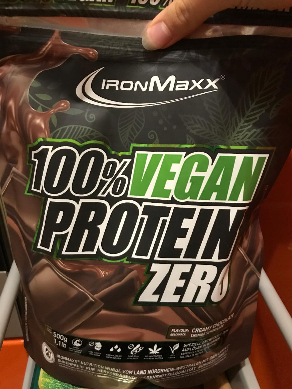 Фото - Протеїн 100% шоколадний Vegan Protein Zero IronMaxx