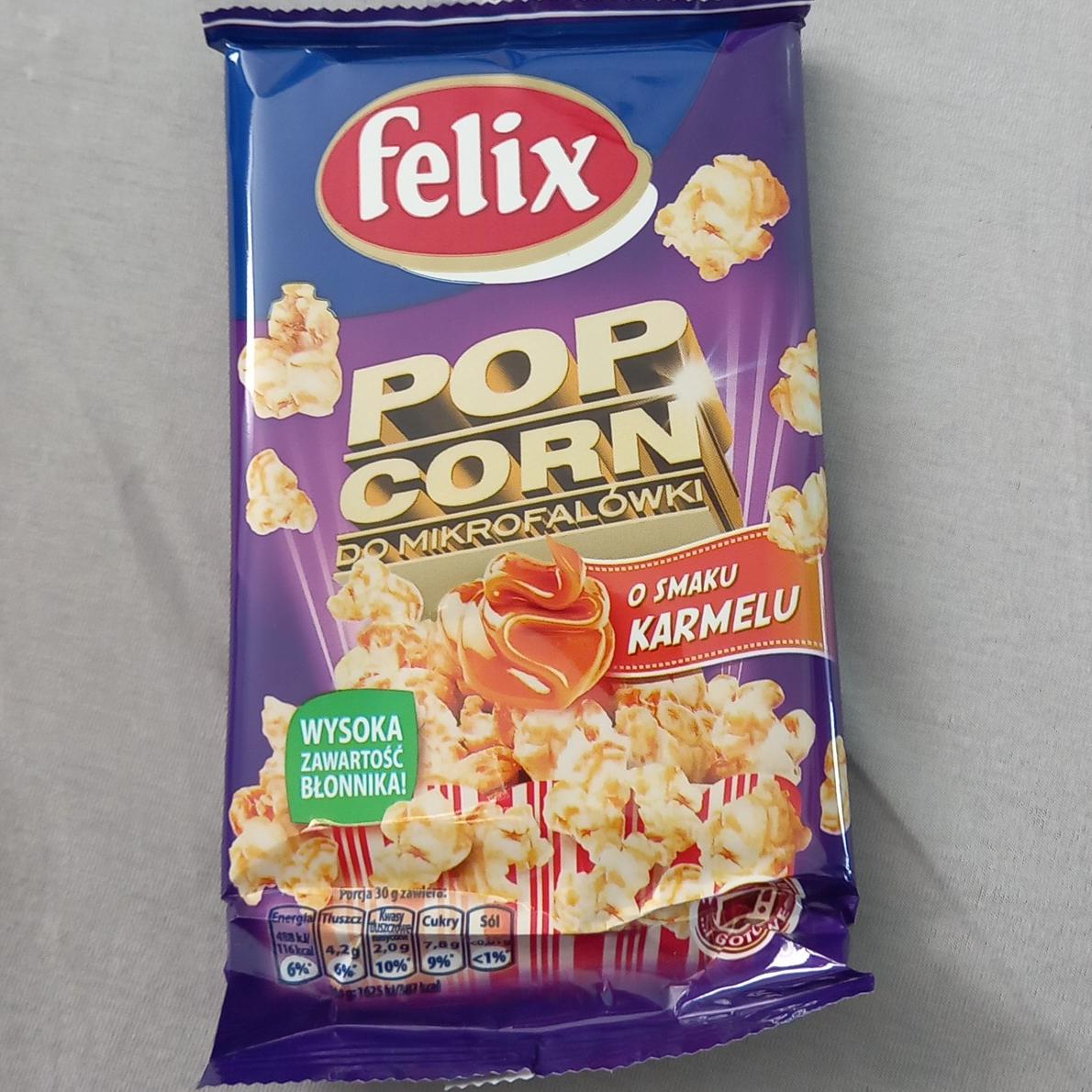 Фото - Попкорн зі смаком карамелі для мікрохвильовки Felix