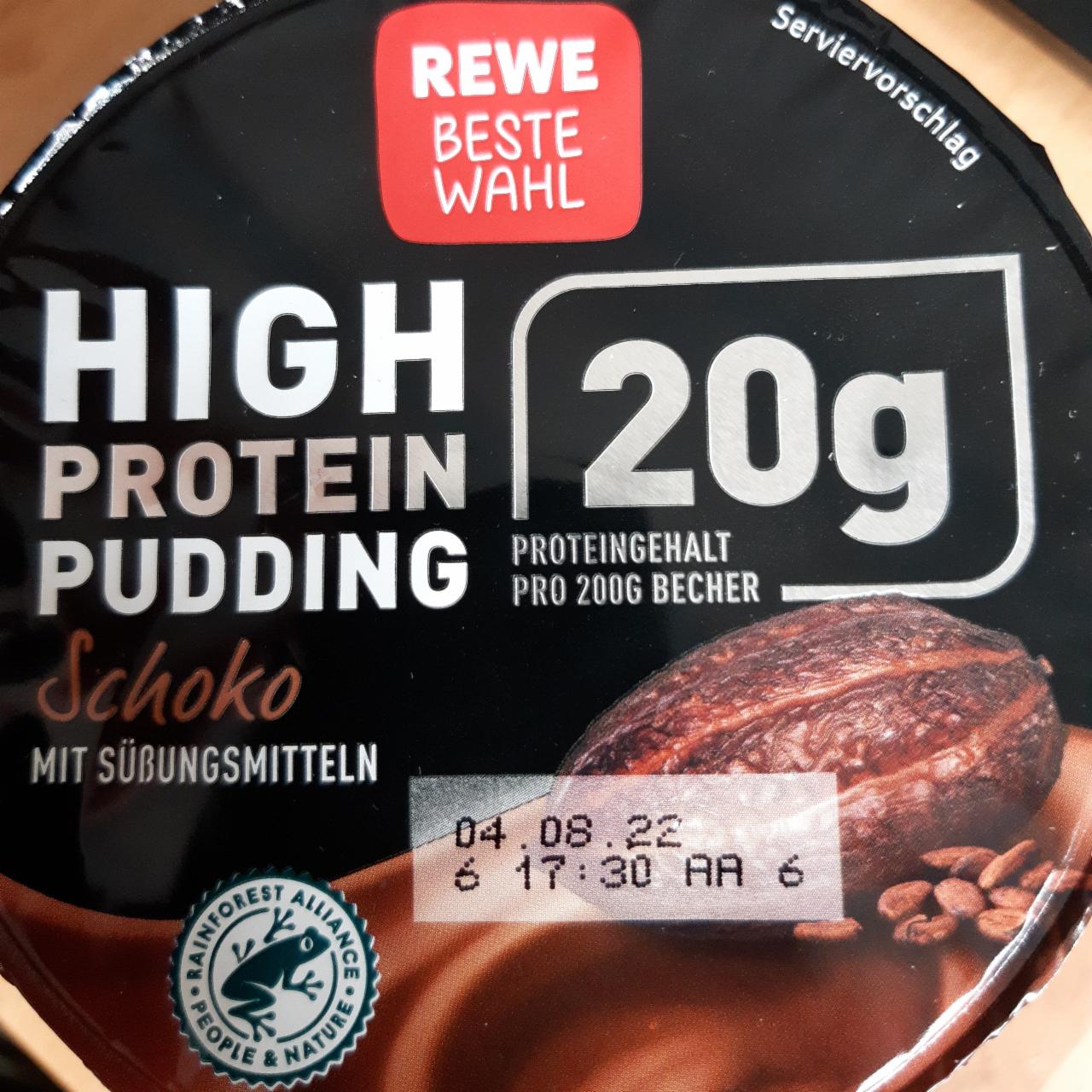 Фото - пудинг High protein pudding Schoko Rewe beste wahl