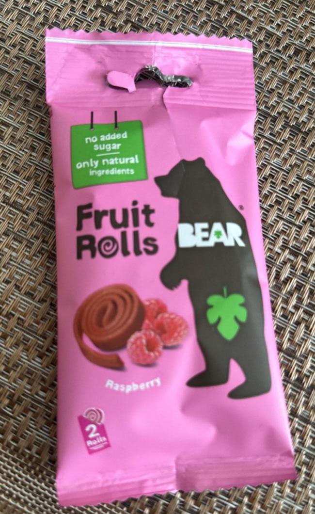 Фото - Пастила без цукру зі смаком малини Fruit Rolls Bear