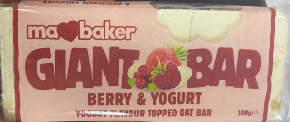 Фото - батончик Gaint вівсяний йогурт-ягоди Ma Baker