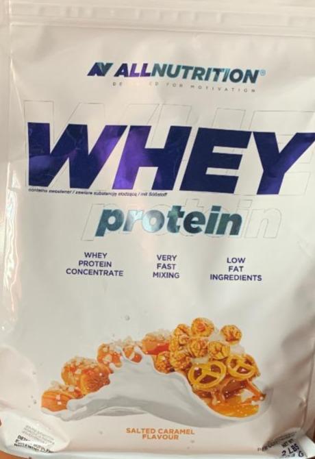Фото - Протеїн зі смаком солона карамель Whey Protein AllNutrition