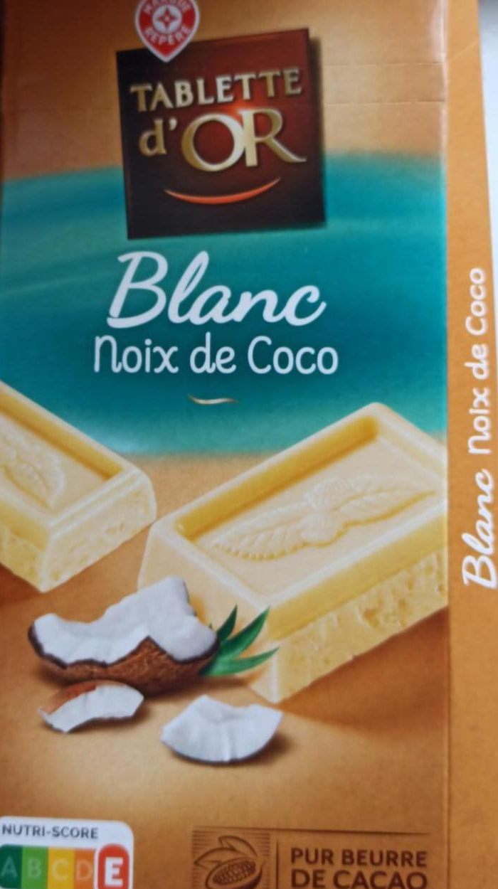 Фото - Білий шоколад Blanc noix de Coco Tablette d'OR