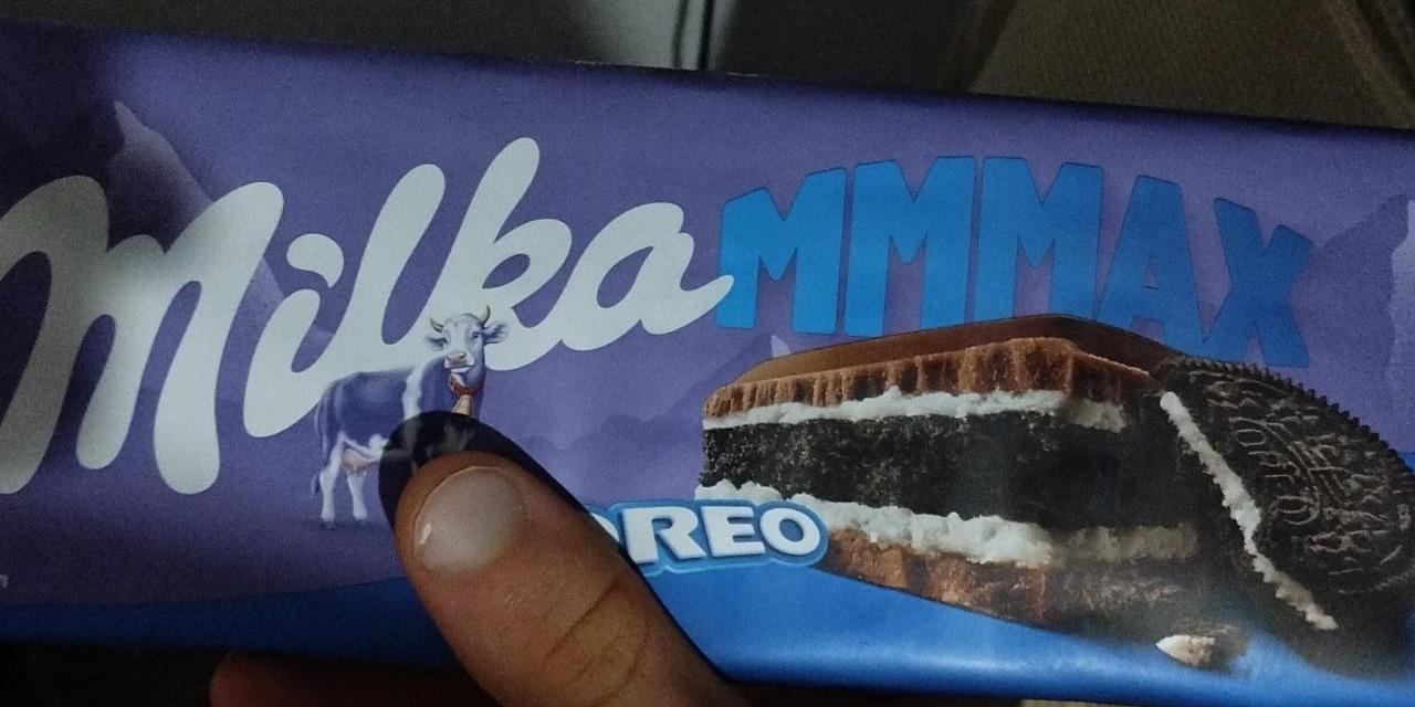 Фото - Шоколад молочний з начинкою зі смаком ванілі та печивом Oreo Mmmax Milka