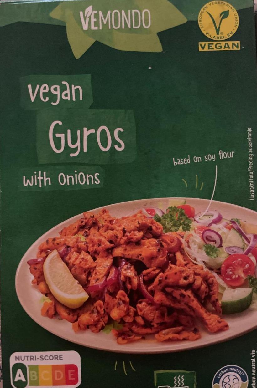 Veganes Gyros mit Zwiebeln Vemondo - калорійність, харчова цінність  ⋙TablycjaKalorijnosti