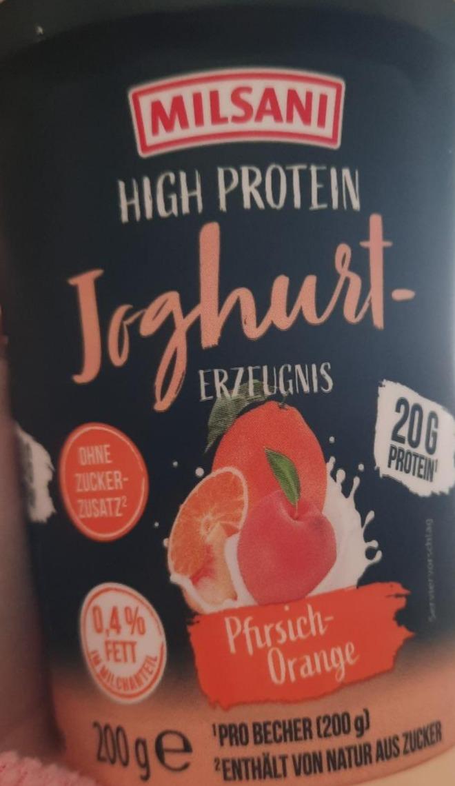 Фото - Йогурт персиковий з високим вмістом білка Milsani