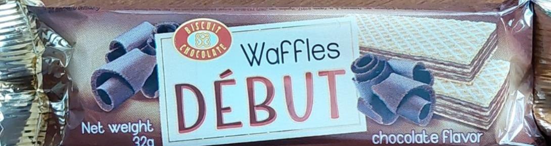 Фото - Вафлі Waffles Debut з шоколадом Бісквіт Шоколад