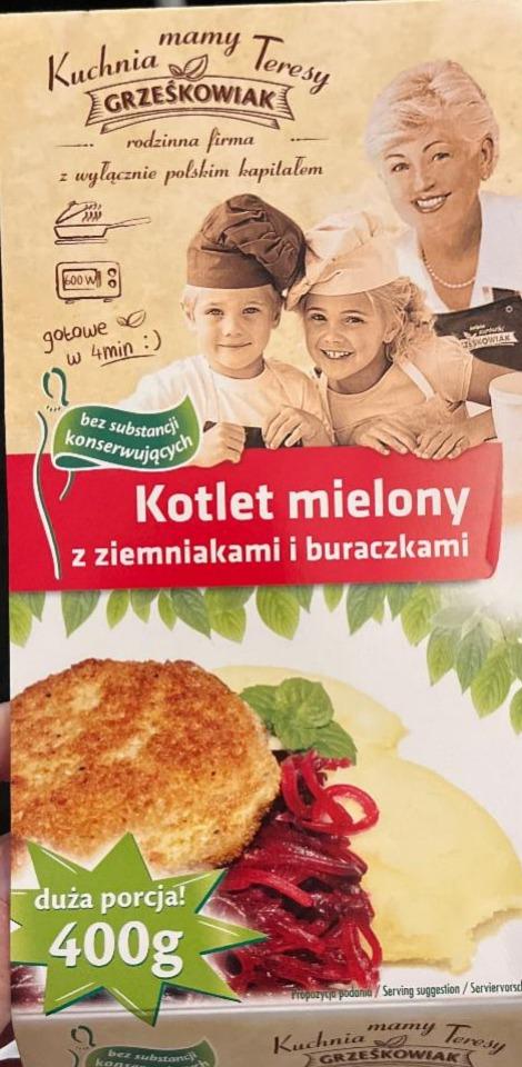 Фото - Kotlet mielony z ziemniakami i buraczkami Grześkowiak