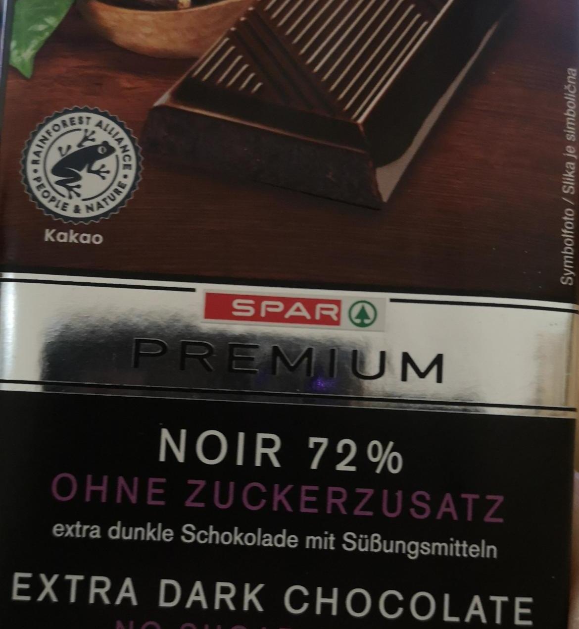 Фото - Premium Extra dark chocolate 72% Spar
