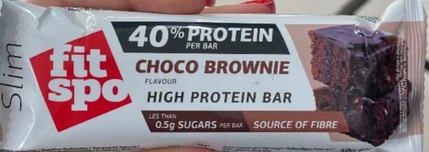 Фото - Батончик протеїновий 40% Protein Bar Choco Brownie FitSpo