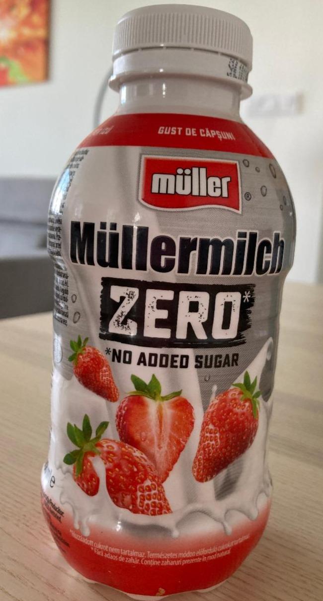 Фото - Йогурт Müllermilch zero полуничний без додавання цукру Müller