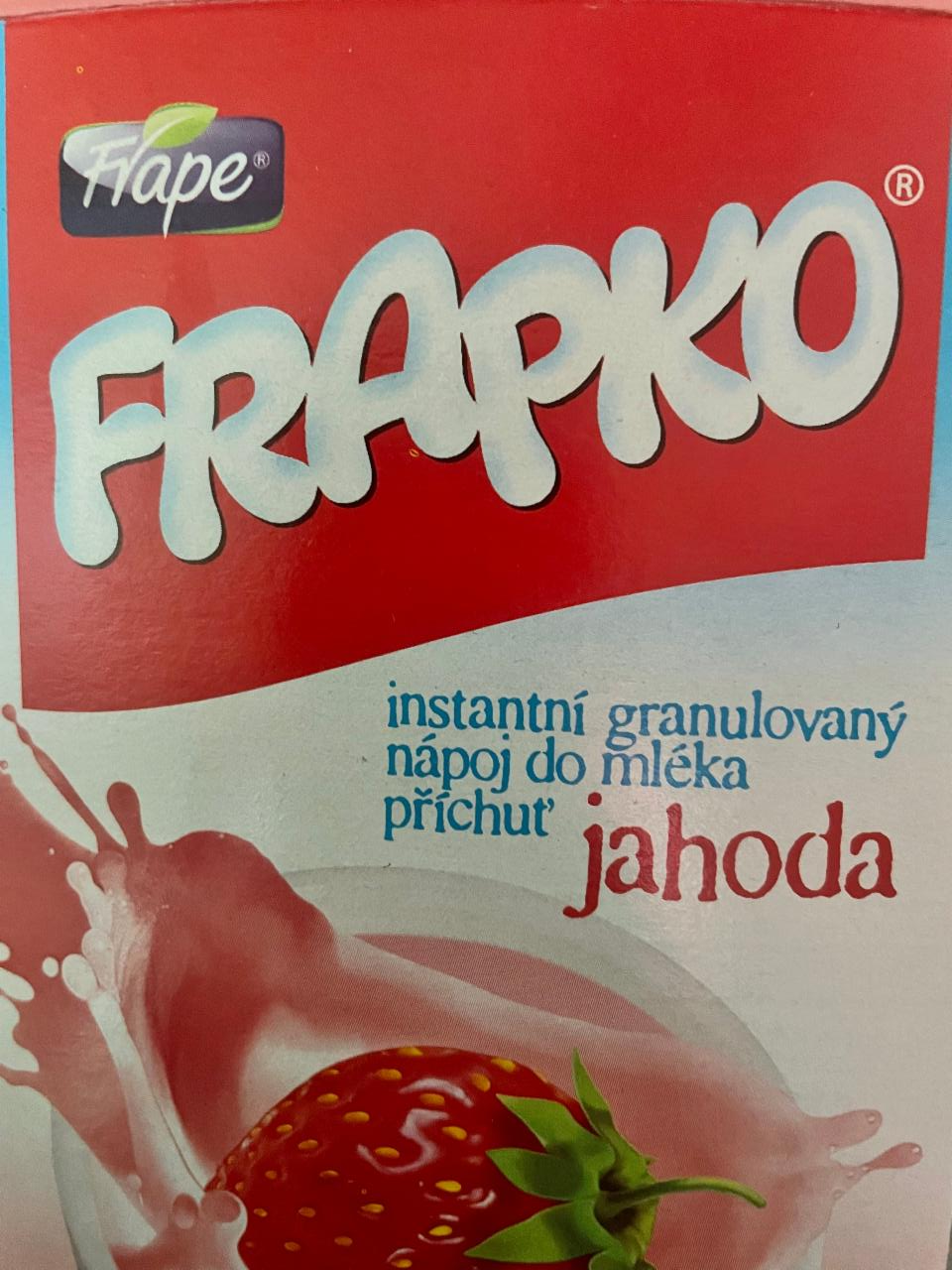 Фото - Frapko instantní granulovaný nápoj do mléka příchuť jahoda Frape