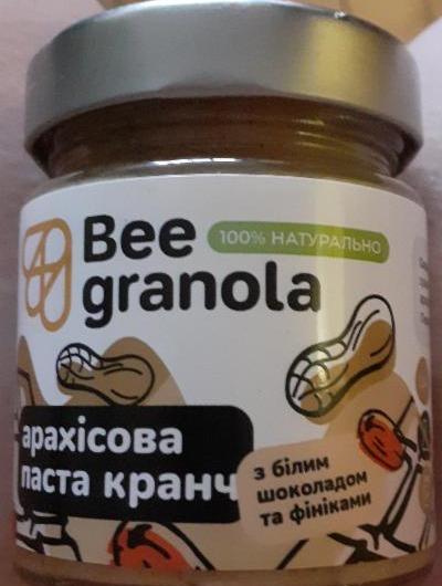 Фото - Арахісова паста кранч з фініками та білим шоколадом Bee granola
