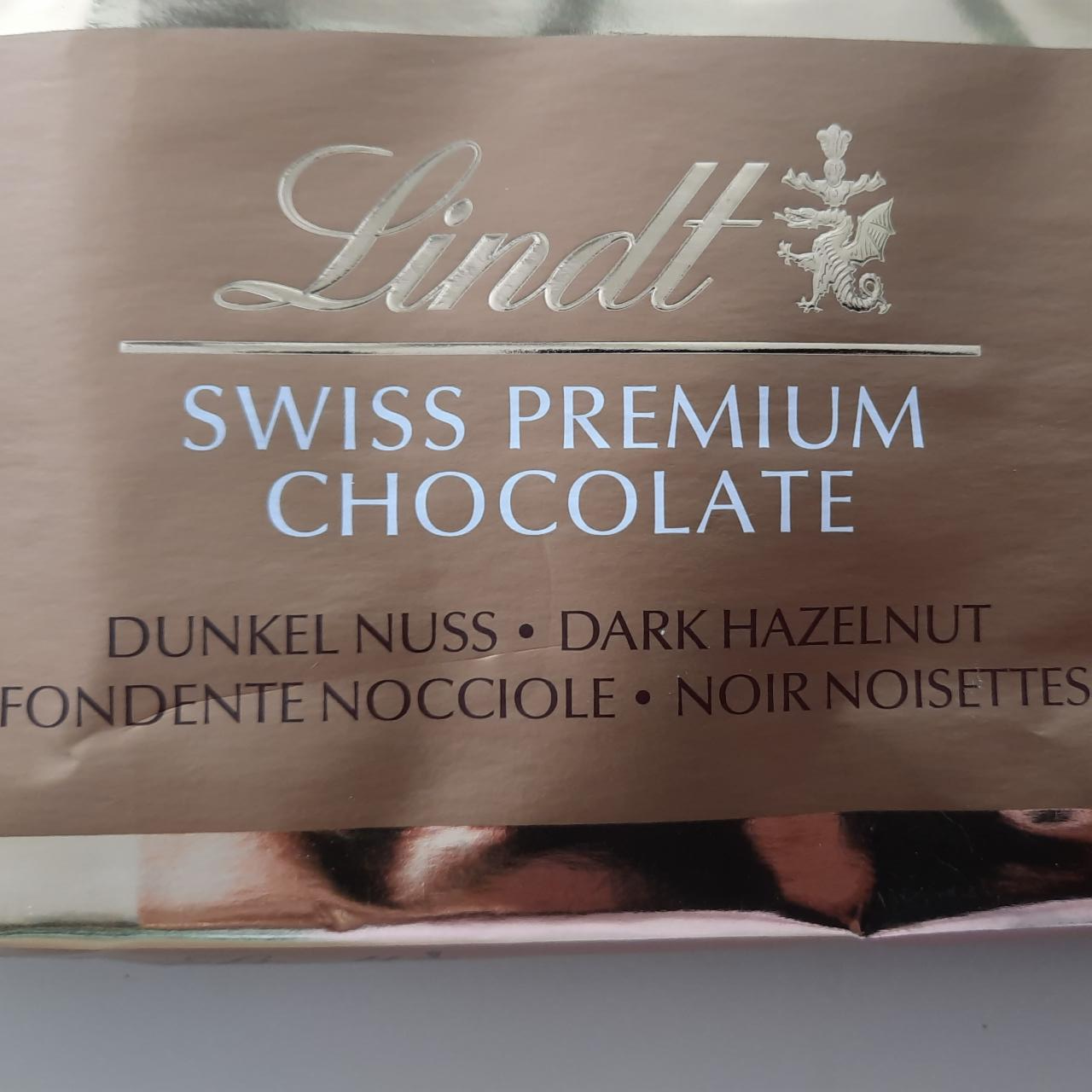 Фото - Swiss premium chocolate dark hazelnut Lindt
