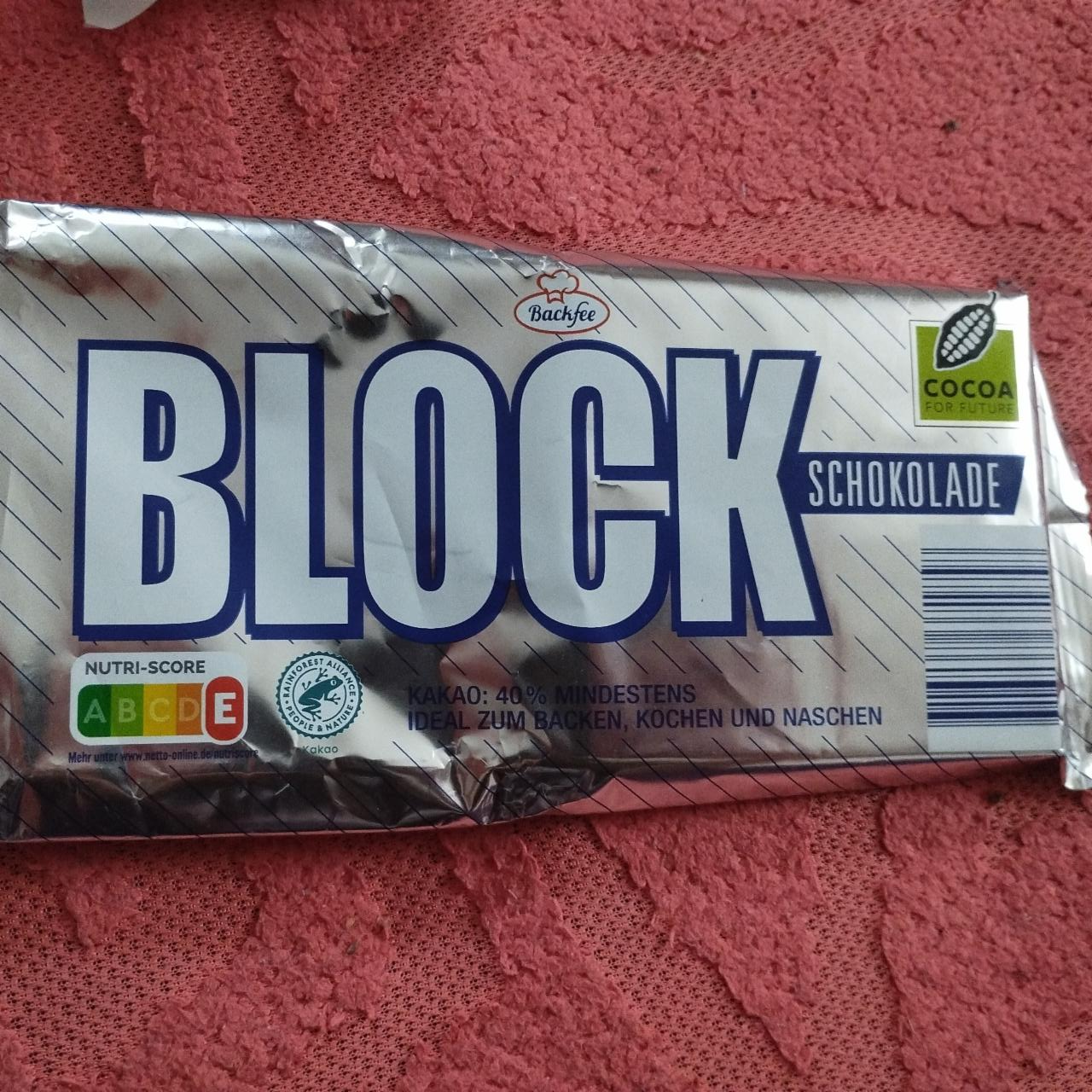Фото - Шоколад чорний Blockschokolade Backfee