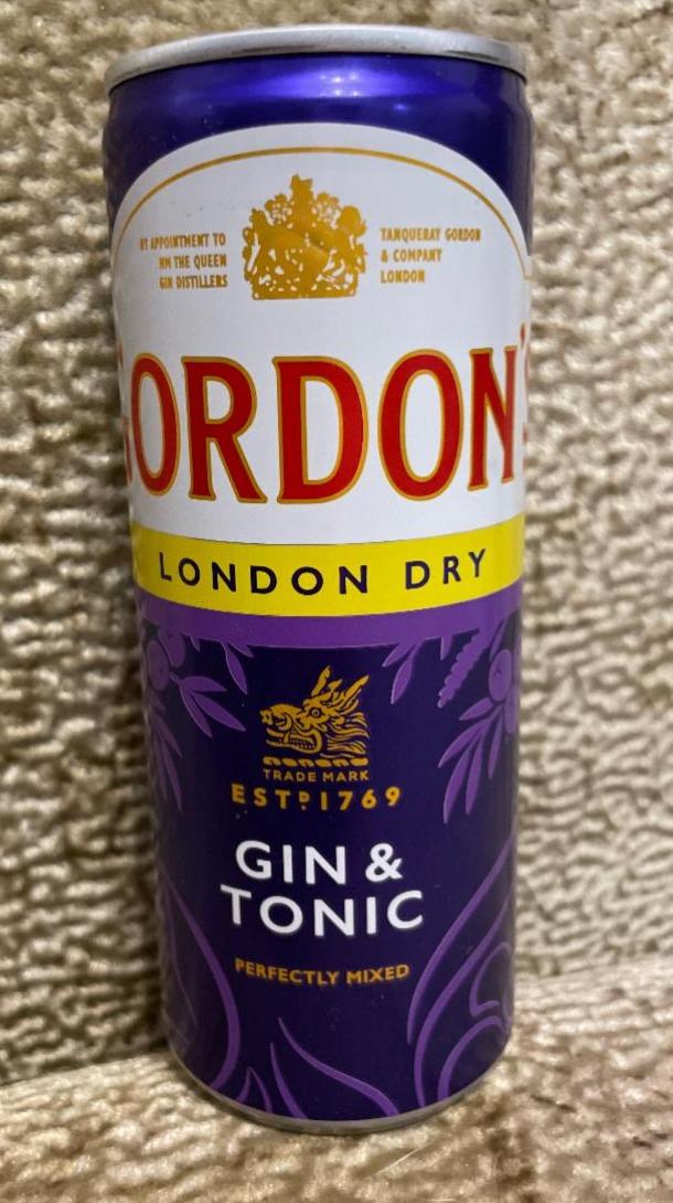 Фото - Напій слабоалкогольний 6.4% газований London Dry Gin&Tonic Gordon's