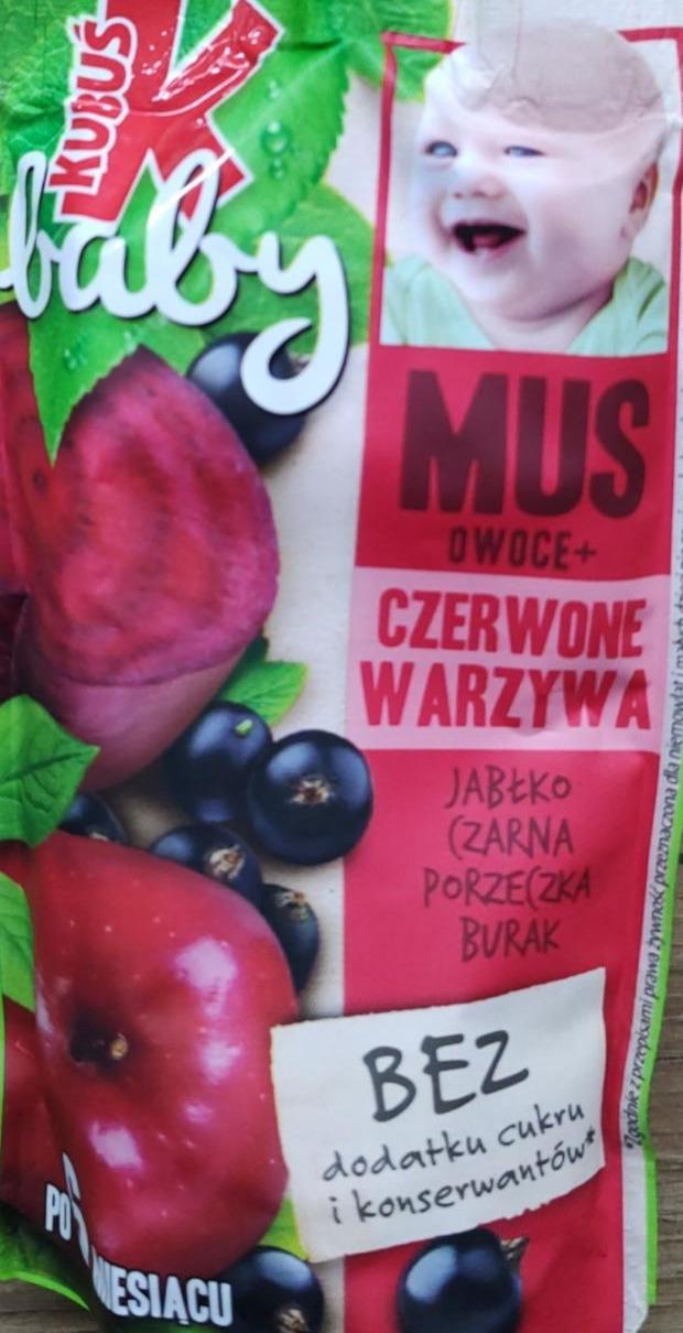 Фото - Mus Baby Czerwone Warzywa Owoce Burak Kubuś