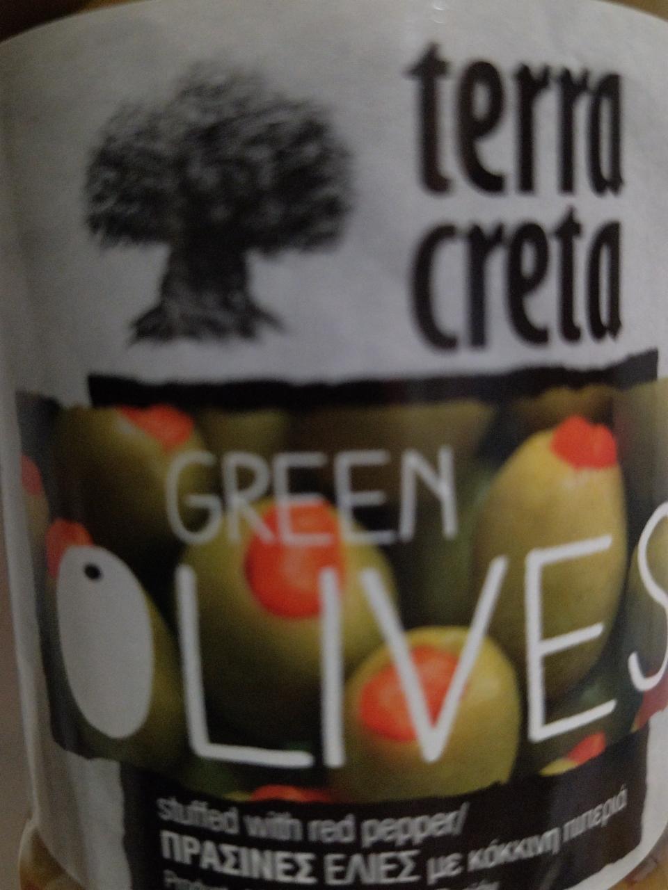 Фото - Оливки зелені з перцем Terra Creta