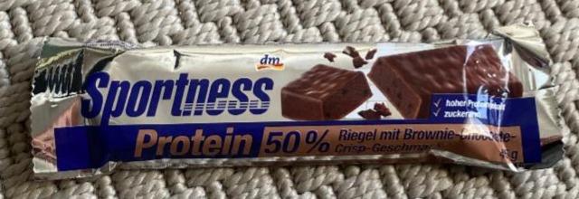 Фото - Батончик протеїновий бісквітний Protein 50% Brownie-Chocolate Crisp Sportness
