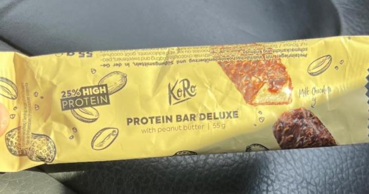 Фото - Батончик протеїновий з арахісовою пастою Protein Bar Deluxe Peanut Butter Koro