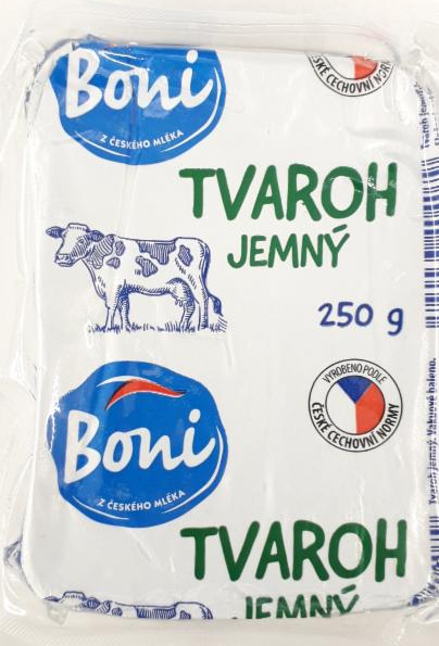 Фото - Сир кисломолочний 2.5% Tvaroh jemny Boni