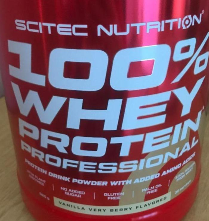 Фото - Протеїн 100% Whey protein Professional Vanilla & Very Berry flavor Scitec Nutrition