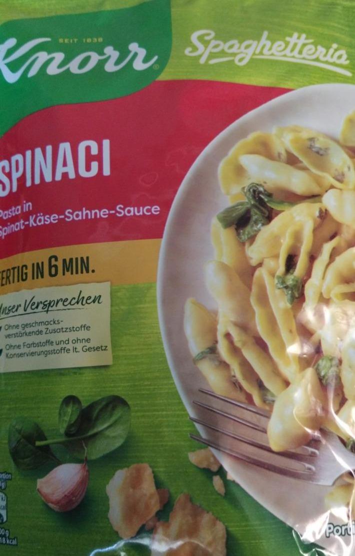Фото - Паста Spaghetteria Spinaci у шпинатно-сирно-вершковому соусі Knorr