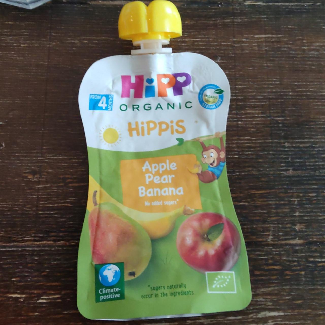 Фото - Пюре фруктове дитяче 100% яблуко-груша-банан Hipp