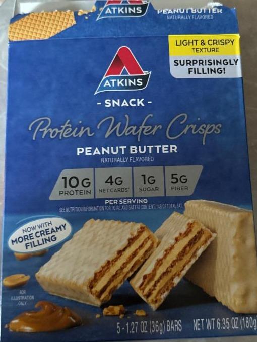 Фото - Peanut Butter Protein Wafer Crisps Snack Atkins