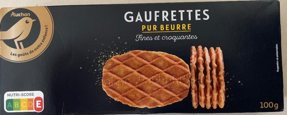Фото - Вишукані та хрусткі вафлі з вершкового масла Gaufrettes pur beurre Auchan