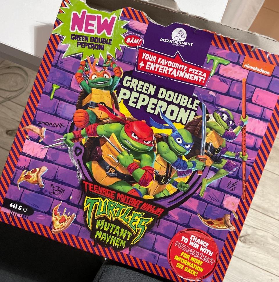 Фото - Pizza Teenage Mutant Ninja Turtles Green Double Peperoni
